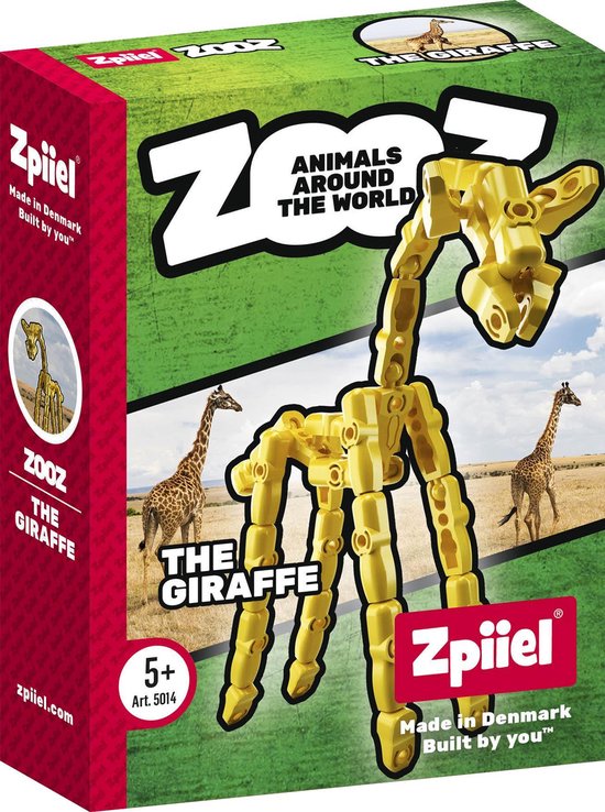 Zpiiel - ZooZ Giraffe - Constructiespeelgoed - Unieke bouwelementen met kogelgewrichten - Creatief spelen - Fijne motoriek van Zpiiel
