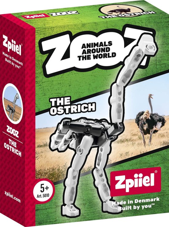 Zpiiel - ZooZ Ostrich - Constructiespeelgoed - Unieke bouwelementen met kogelgewrichten - Creatief spelen - Fijne motoriek van Zpiiel